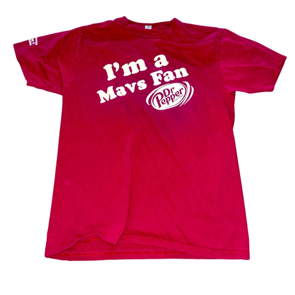 Vintage Dr. Pepper & Dallas Mavericks Promotional T-Shirt: Adult Large